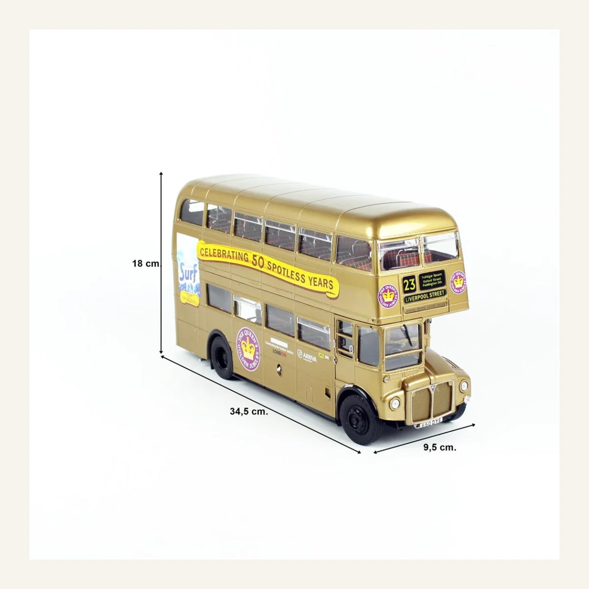 Sunstar 2942 1/24 Ölçek, 1986 Routemaster 50.Yıl, Altın rengi